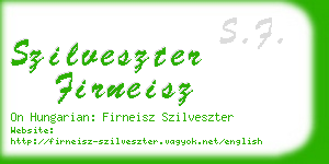 szilveszter firneisz business card